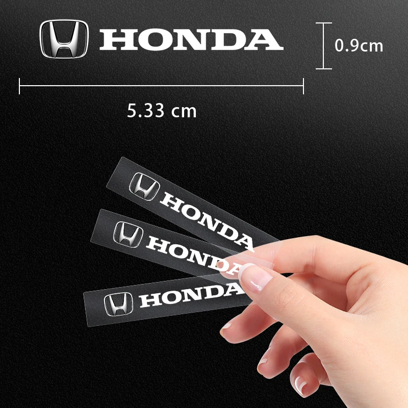 Car Styling 3D Alloy Metal Motorcycle Emblem Badge Sticker For Honda Civic Fit Jazz Accord Pilot Passport Stepwgn CRV BRV HRV RS