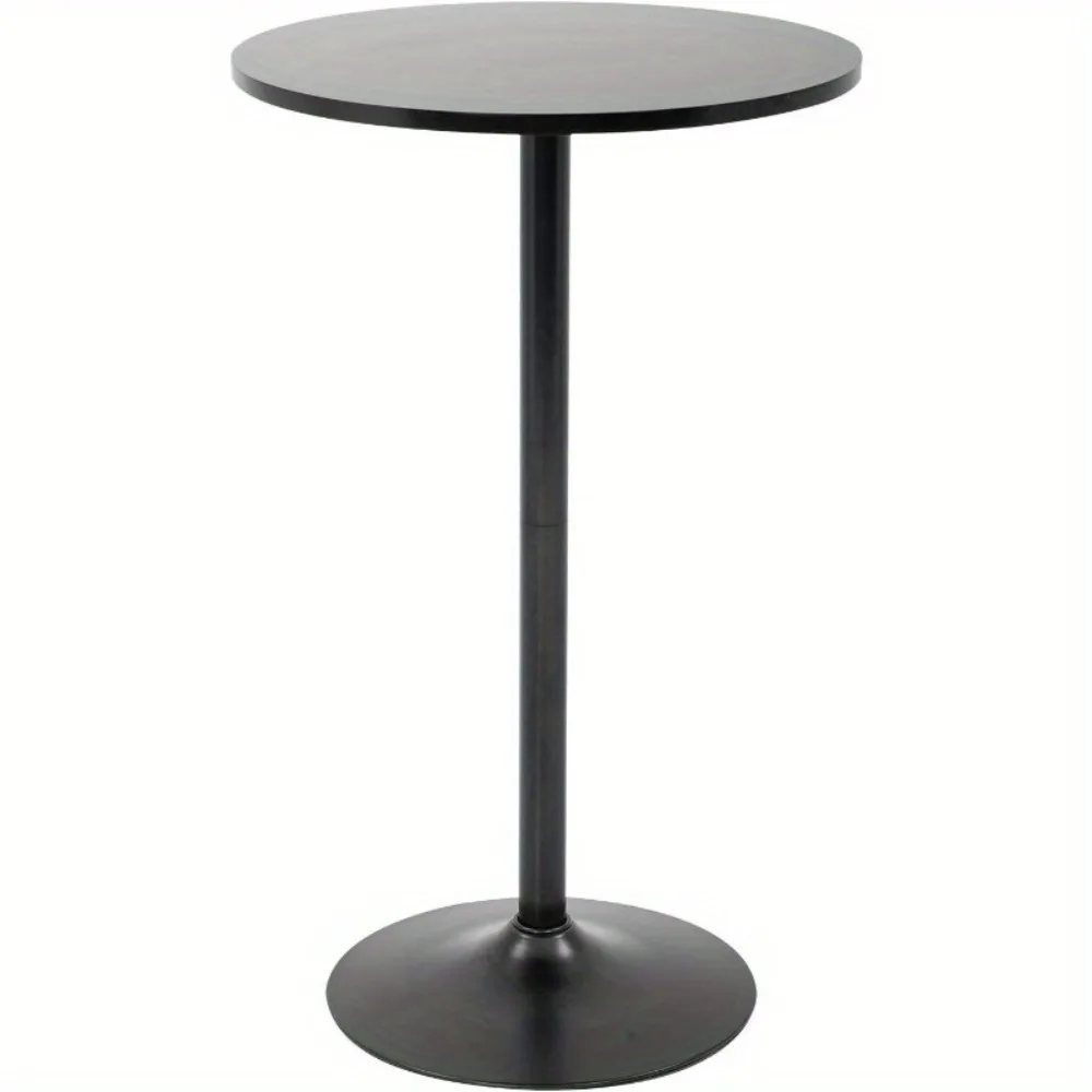 

Modern Round Pub Hydraulic Dining Room Home Kitchen Bar Top Tall Table, Black