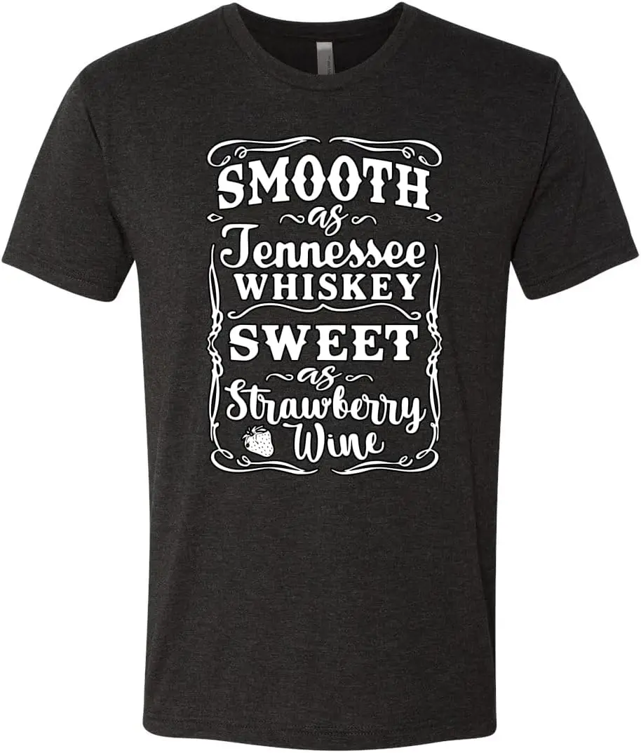 T-shirt Smooth As Tennessee pour homme, whisky Sweet As Harvey, boire du vin