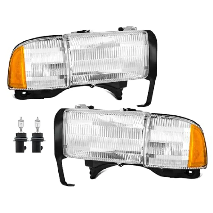 

Фары в сборе, совместимые с 19942001 Dodge Ram 1500 Pickup 9402 Ram 2500 3500 Модели NonSport Светодиодная головка высокой яркости