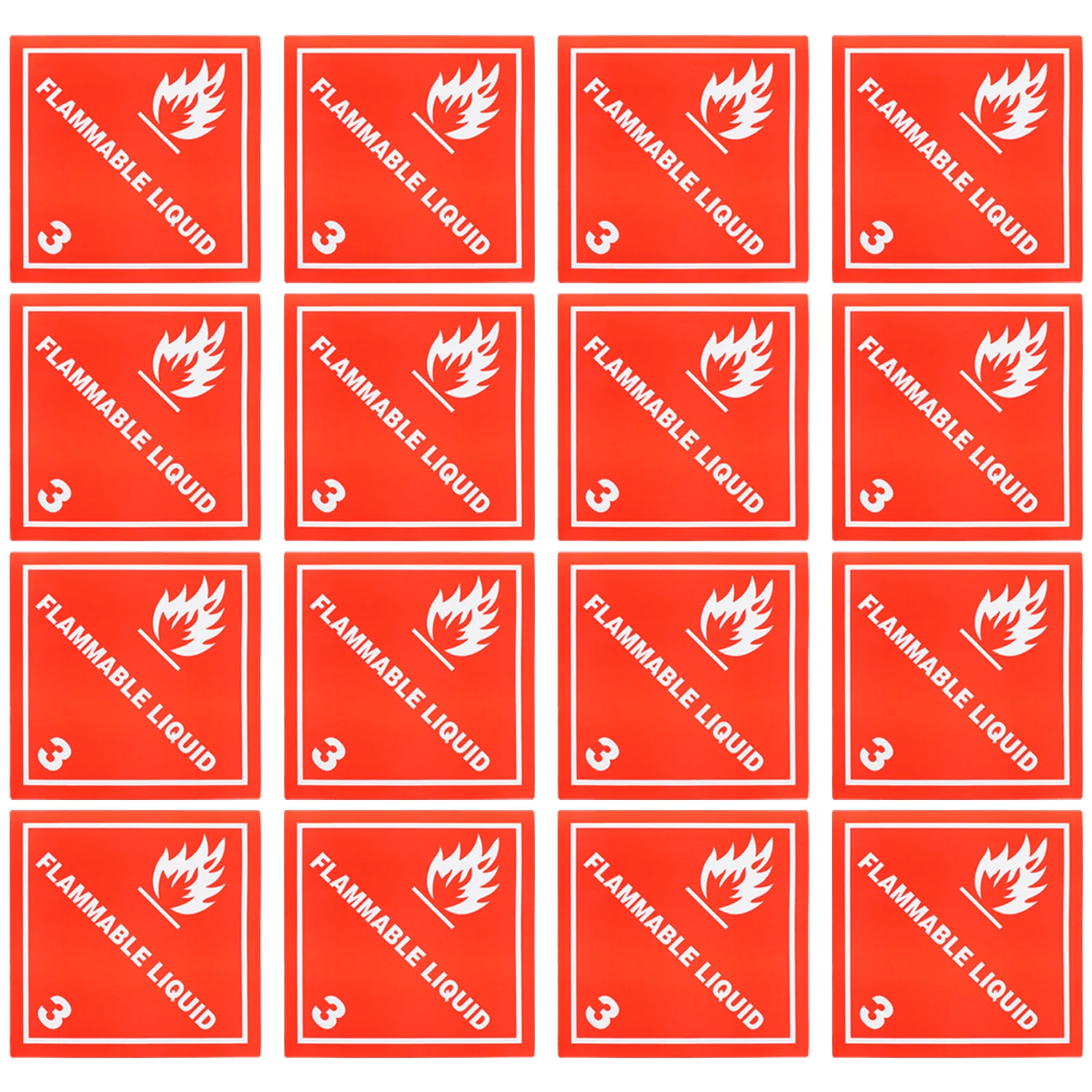 20 Pcs Label Stickers Flame Indicating Safety Signs for Printer