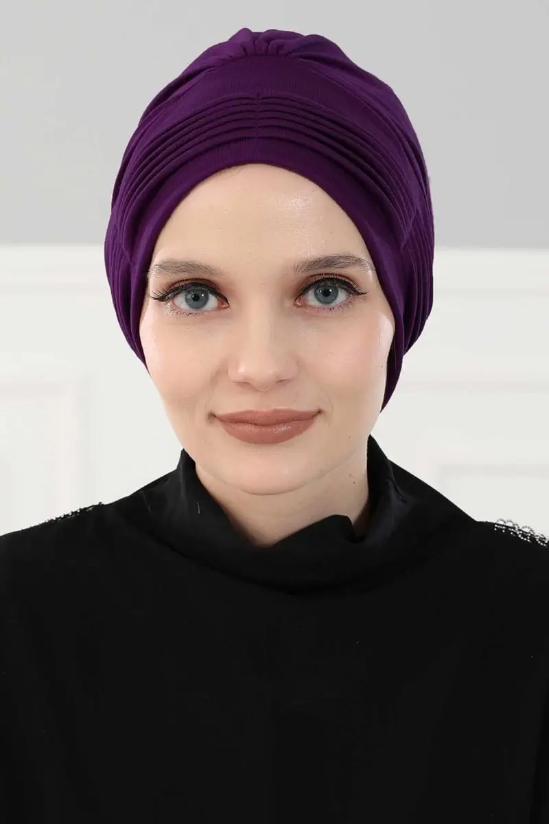 osso penteado plissado roxo