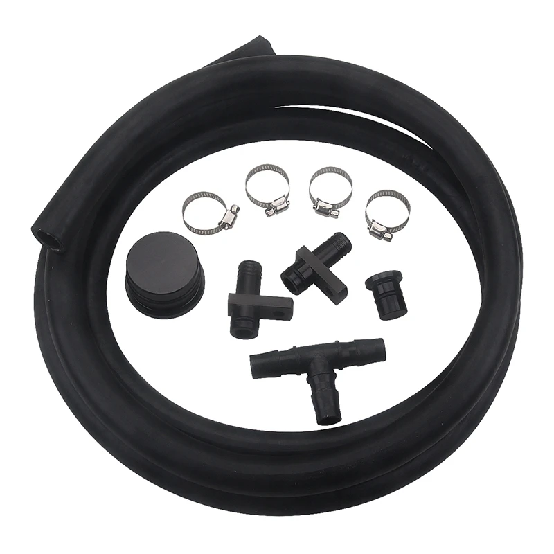 

Для 04-5-10 GM 6.6 6.6L Duramax двигатель на сырое масло LLY LBZ LMM PCV Reroute Kit с пробкой резонатора