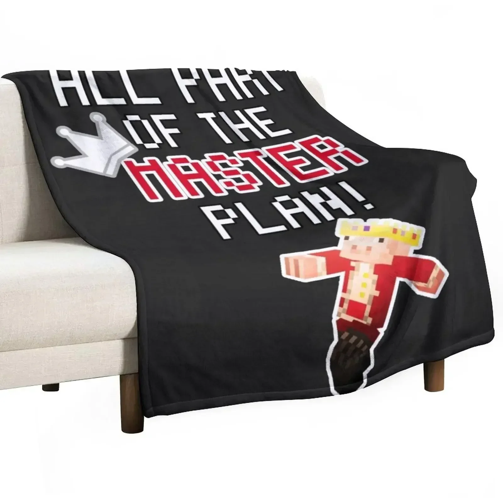 Technoblade ALL PART OF THE MASTER PLAN! Throw Blanket Polar Large Personalized Gift Cute Plaid Blankets