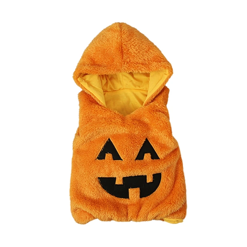 

BeQeuewll Newborn Baby Girls Boys Halloween Costume Cartoon Print Fuzzy Sleeveless V-Neck Hood Cosplay Clothes for Boys Girls