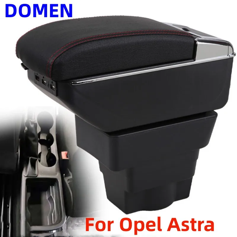 

For Opel Astra Armrest box Interior Parts Car Central Store Content With Large Space Dual Layer USB podlokietnik samochodowy