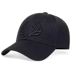 Unisex Antler Embroidery Baseball Caps Hip Hop Cap Spring and Autumn Outdoor Adjustable Casual Hats Sunscreen Hat