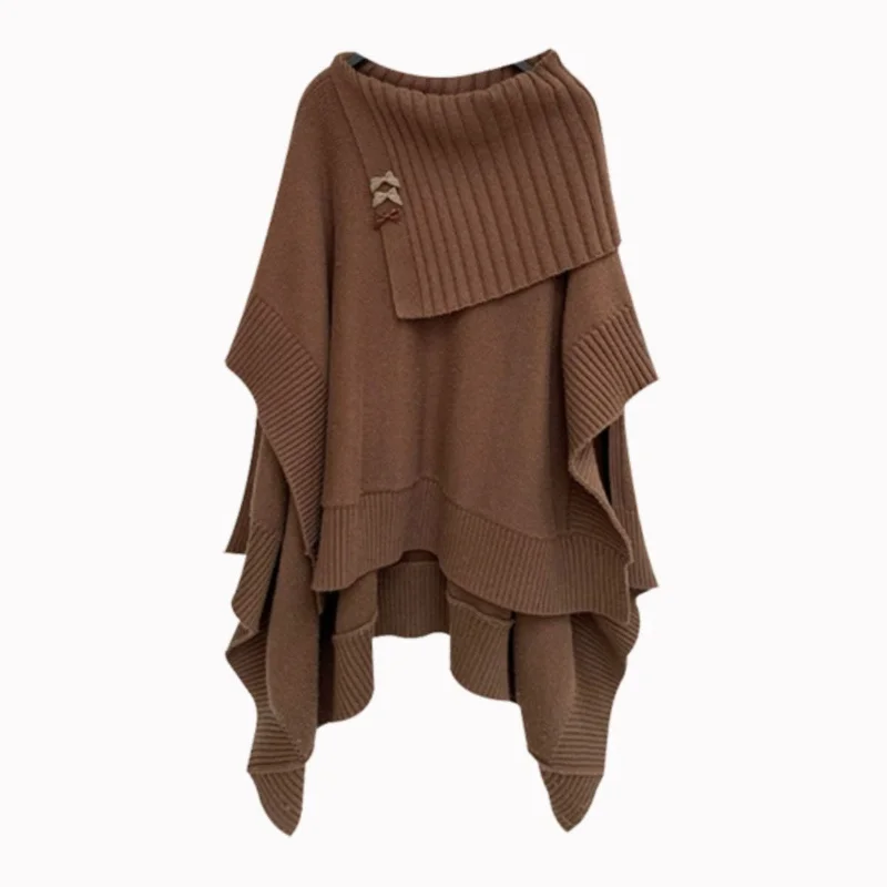 Design Sense All Match Fashion Knitwear Women's Versatile Autumn and Winter Temperament Cloak Trend Chic Sweater
