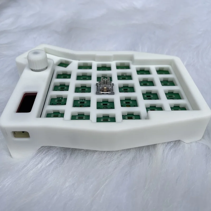 Sofle V2 Keyboard Split Ergonomis Bluetooth Berkabel Dual-Mode 58 Kunci Hot Swap ZMK Layar OLED Tombol Gaming Mekanis Keyboard