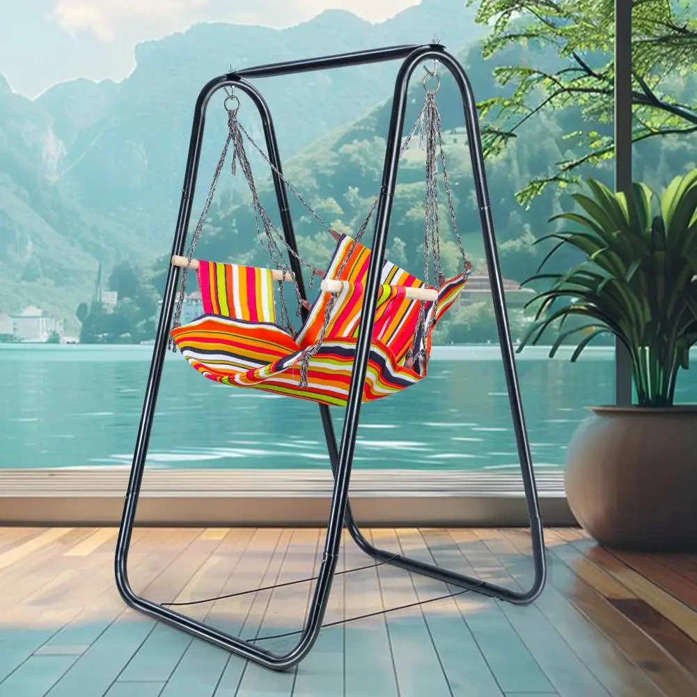 

Hammock Chair with Stand, Swing Chair with Stand Hammock with Stand Included Swing Stand for Indoor Outdoor Yard, Bearing 440lbs