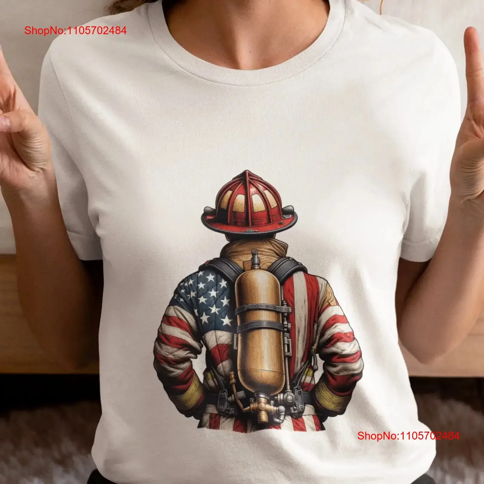 Patriotic Firefighter T Shirt Vintage American Flag Gear for Men and Women Fire Dept Hero Support Fireman vintage Washed