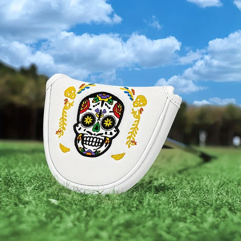 قطعة واحدة من غطاء رأس مضرب الجولف بتصميم هيكل عظمي كوميدي، متين ومقاوم للخدش، غطاء رأس الجولف، ملحقات الجولف #3