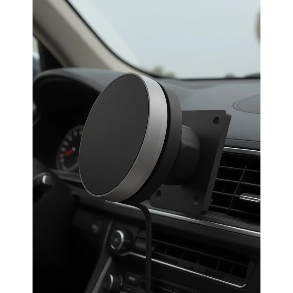 

Qi2 15W Magnetic Wireless Car Mount Charger with AMPS Plate for Phone Holder Vehicle Base Compatible with iPhone Samsung