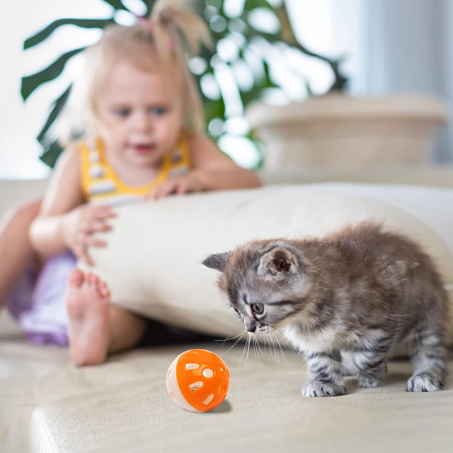 مجموعة كرات لعبة القطط التفاعلية النابضة بالحياة للقطط الحيوية والمرح - أشارك السلوك الفريلي لقطتك مع التحفيز #4