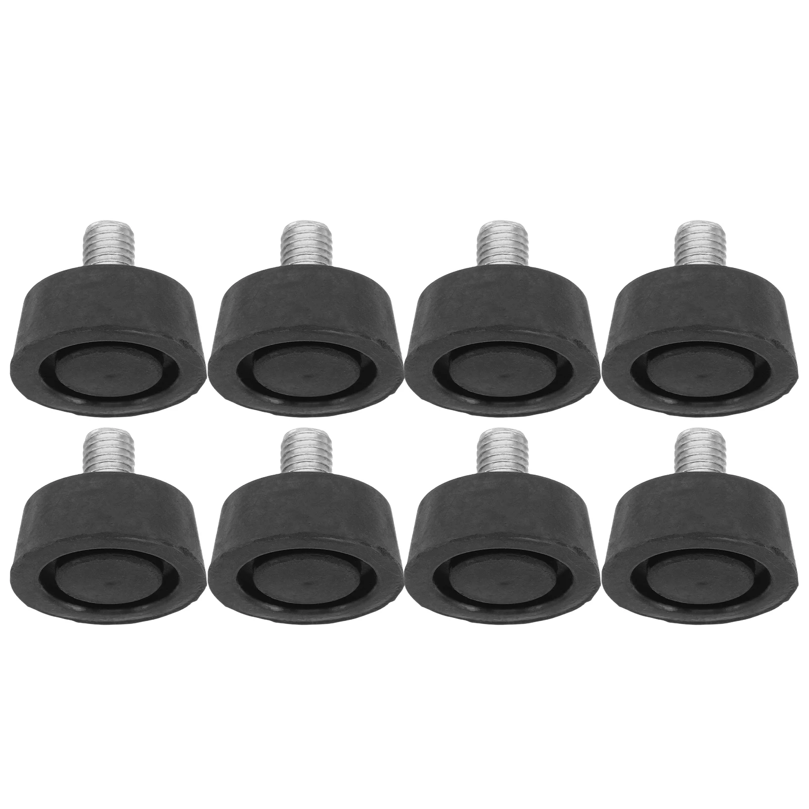 

8pcs Adjustable Furniture M10 Screw-In Rubber Anti-Vibration Pads Noise Cancelling Leveling Feet For Dresser Sideboard Recliner