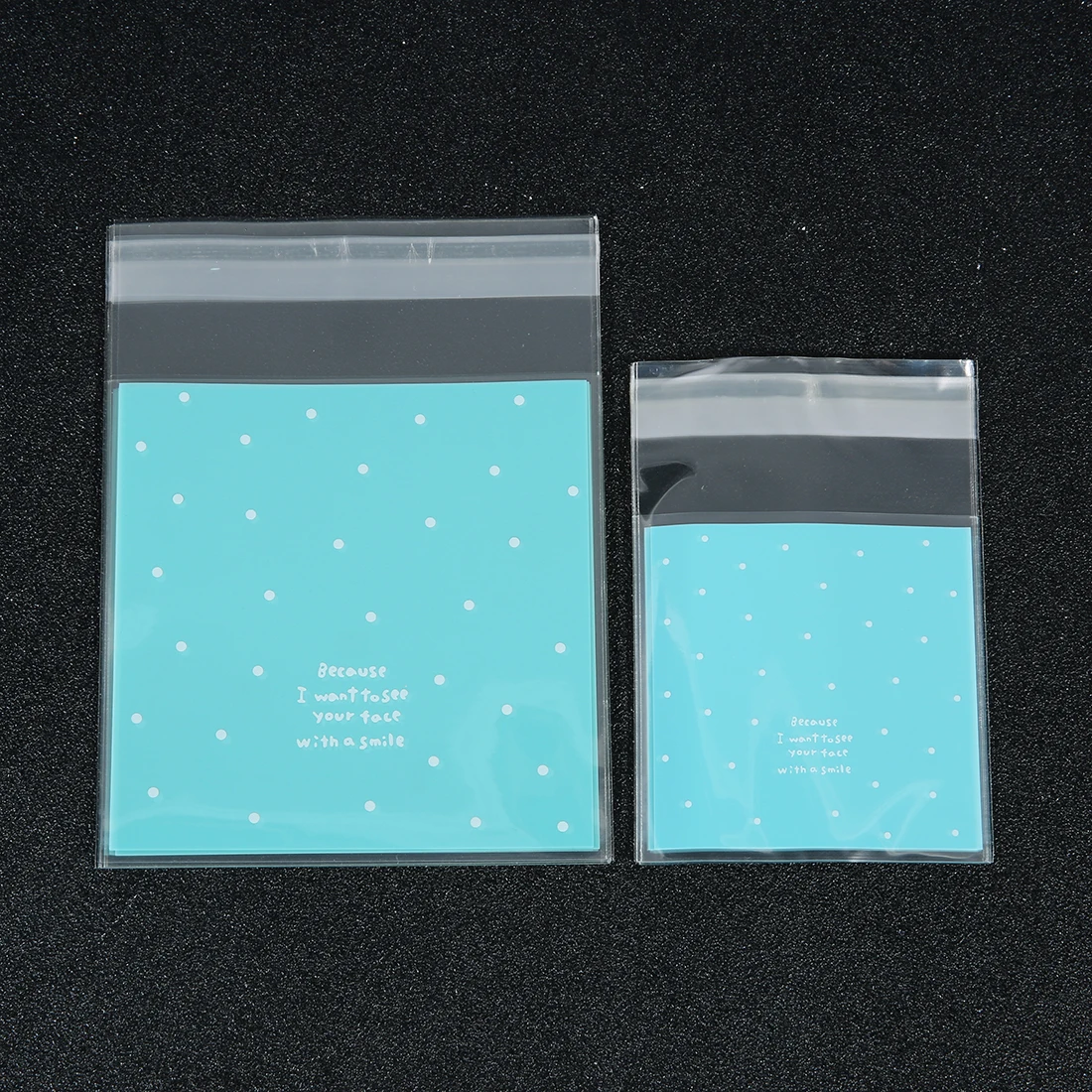 100Pcs/Lot Plastic Cookie Gift Bag Transparent Cellophane Polka Dot Candy Self Adhesive Wedding Birthday Party Cookie Gift Bag