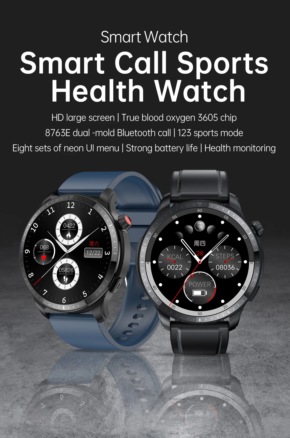 For Xiaomi Huawei GTR 4 Smart Watch Men Android Bluetooth Call Body Temperature Blood Oxygen Fitness Tracker IOS Smartwatch GTR4