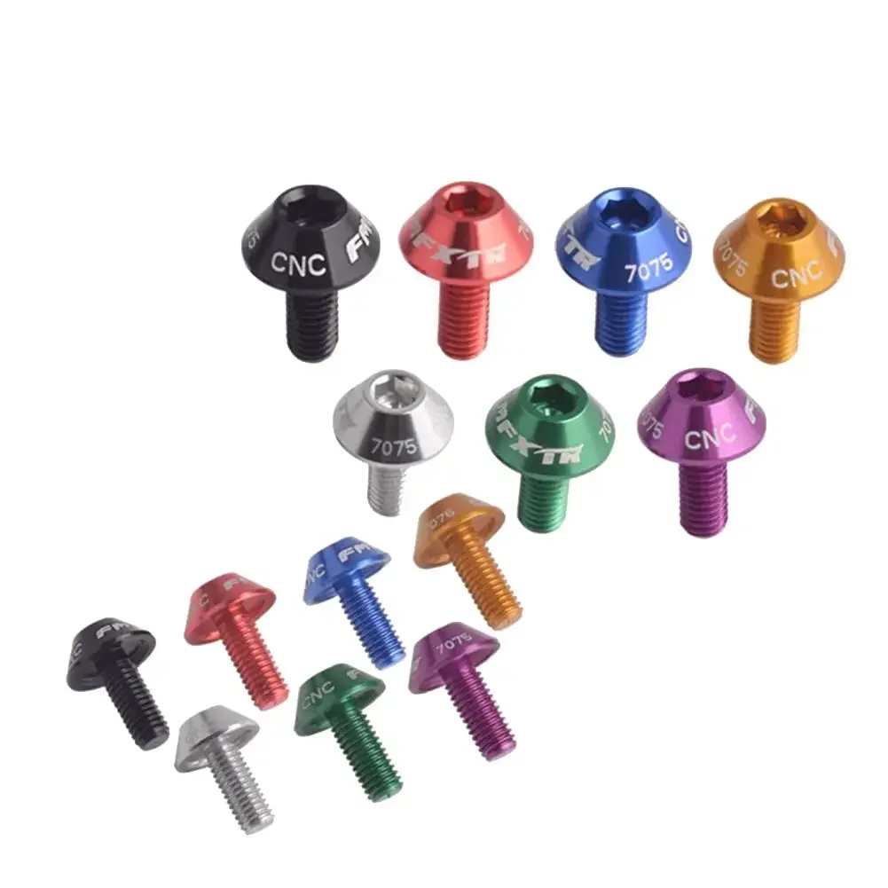 

2 Pcs Bicycle Bottle Cage 5*12mm Screw Aluminum Alloy Ultralight Screw Color Holder Bolts Screw Bike Accessories