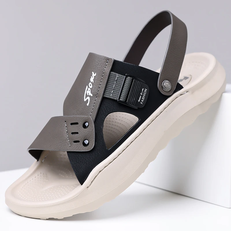

Breathable Men Clogs Slippers, Hollow Hole Design Casual Sandals, Quick-drying, Perfect for Beach Shower and Daily Walking