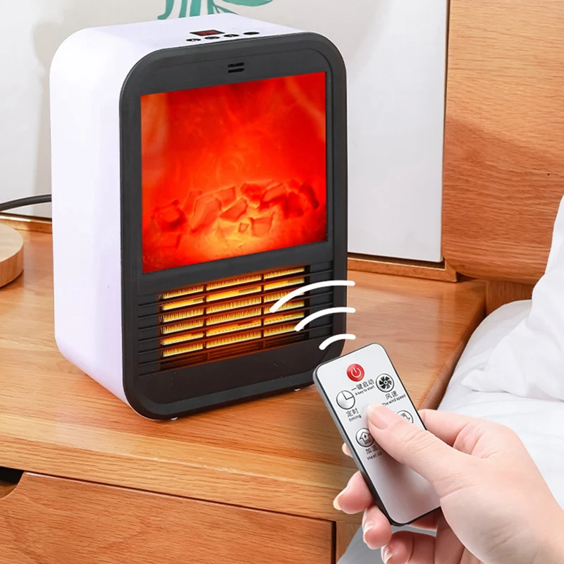 Mini elektrische Lüfter Heizung Fernbedienung tragbare Desktop Haushalt Plug-In Raumheizung Luft heizung Raum EU-Stecker