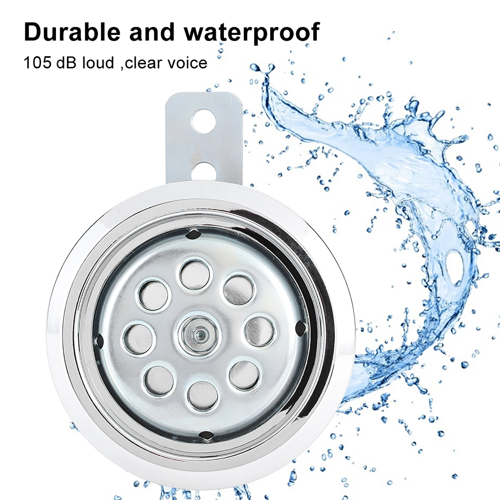 العالمي للدراجات النارية القرن 12 فولت 105dB مقاوم للماء 85 مللي متر مع العسل كروم غطاء بصوت عال دراجة نارية القرن دراجة نارية الملحقات