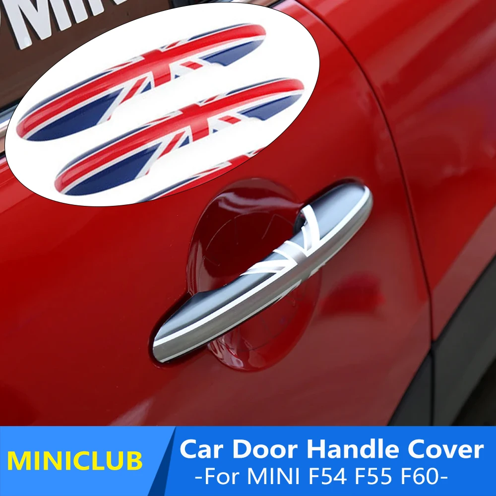 

4 шт., дверная ручка, накладка, наклейка, наклейка для Mini Cooper One S JCW F54 F55 Clubman F60 Countryman, аксессуары для стайлинга