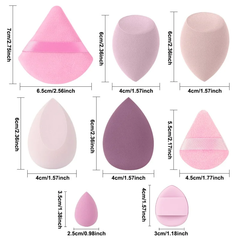 14/20 Stuks Make-Up Spons Cosmetische Blender Schoonheid Ei Foundation Sponzen Bladerdeeg Poederdonsjes Make Up Accessoires Vrouwen Makeup Tools