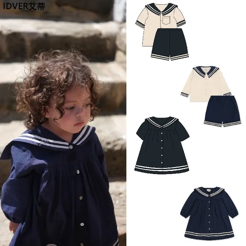 

Комплект детской одежды для мальчиков и девочек: футболка, шорты, платье. Качественная одежда для детского сада. Бутик детской одежды.