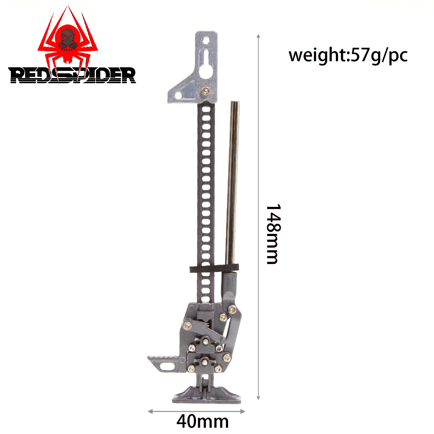 1/10 RC 크롤러용 업그레이드 메탈 잭 툴 - TRX4, SCX10 II III, D90, MST, Redcat 호환 - 헤비 듀티 복구 장비