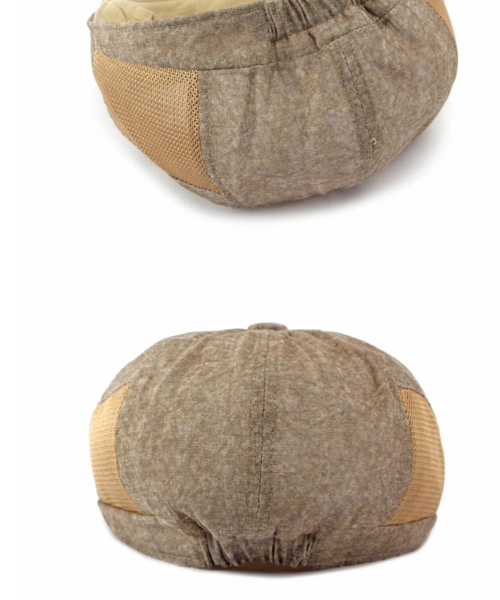 HT5110 Baskenmützen Neue Frühjahr-Sommer-Kappe für Herren und Damen Künstler-Achteck-Baskenmütze Verstellbare Mesh-Ivy-Flatcap Atmungsaktive Leinen-Baskenmütze – Detail 14
