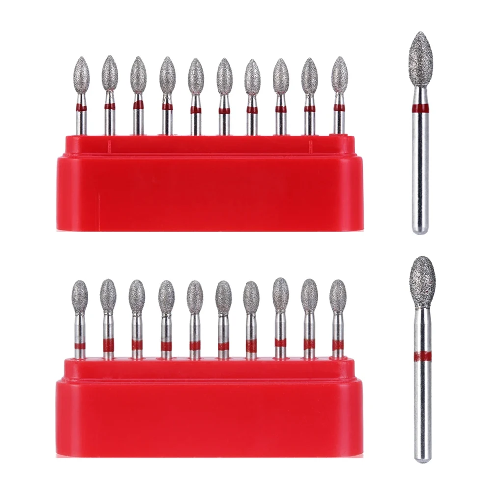 

10pcs/Box Dental Diamond Burs Drill Football Shape Fine for High Speed Handpieces 368-023F 379-023F
