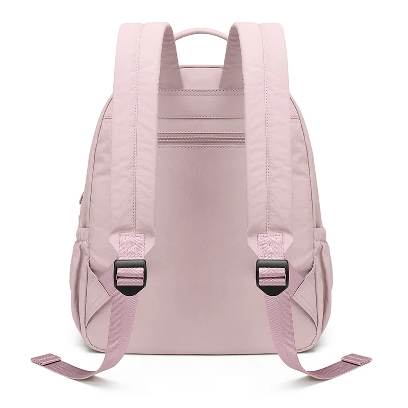 Mochila informal de nailon ligero para mujer de calidad de GOLF para viaje, cierre de cremallera, bolso de hombro doble antisalpicaduras para ir al trabajo