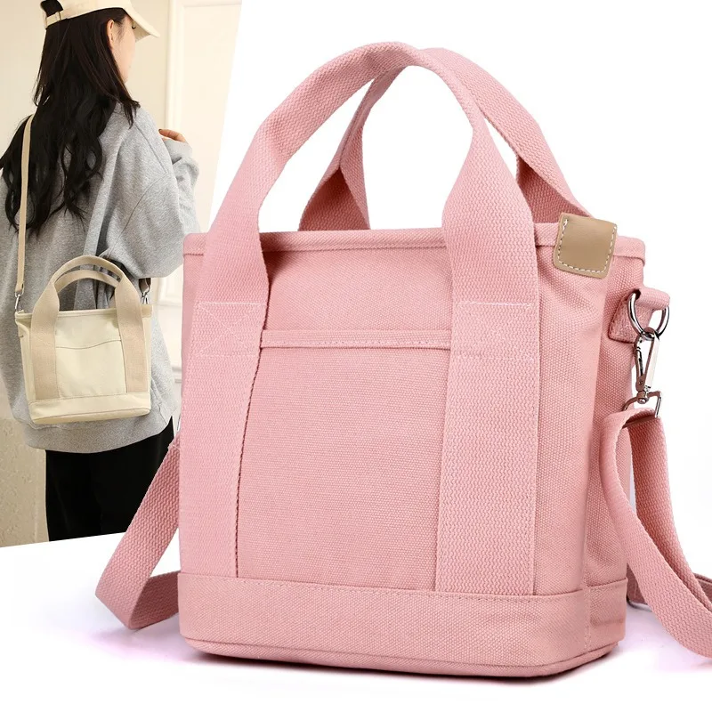 

Lightweight Sturdy Canvas Shoulder Tote Bag Perfect for Work Commuting Handbag Bento Shopping Casual Crossbody Bag