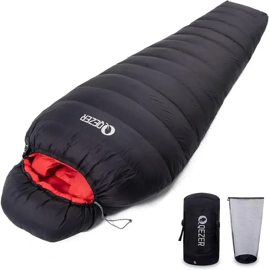 

Ultralight Down Sleeping Bag for Adults with 600 Fill Power, Compact Sleeping Bag with Compression Sack for Backpacking