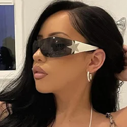 Fashion Sunglasses for Women Men Trendy Shield Wrap Around Sunglasses Oversized Fashion Frameless Sun Glasses