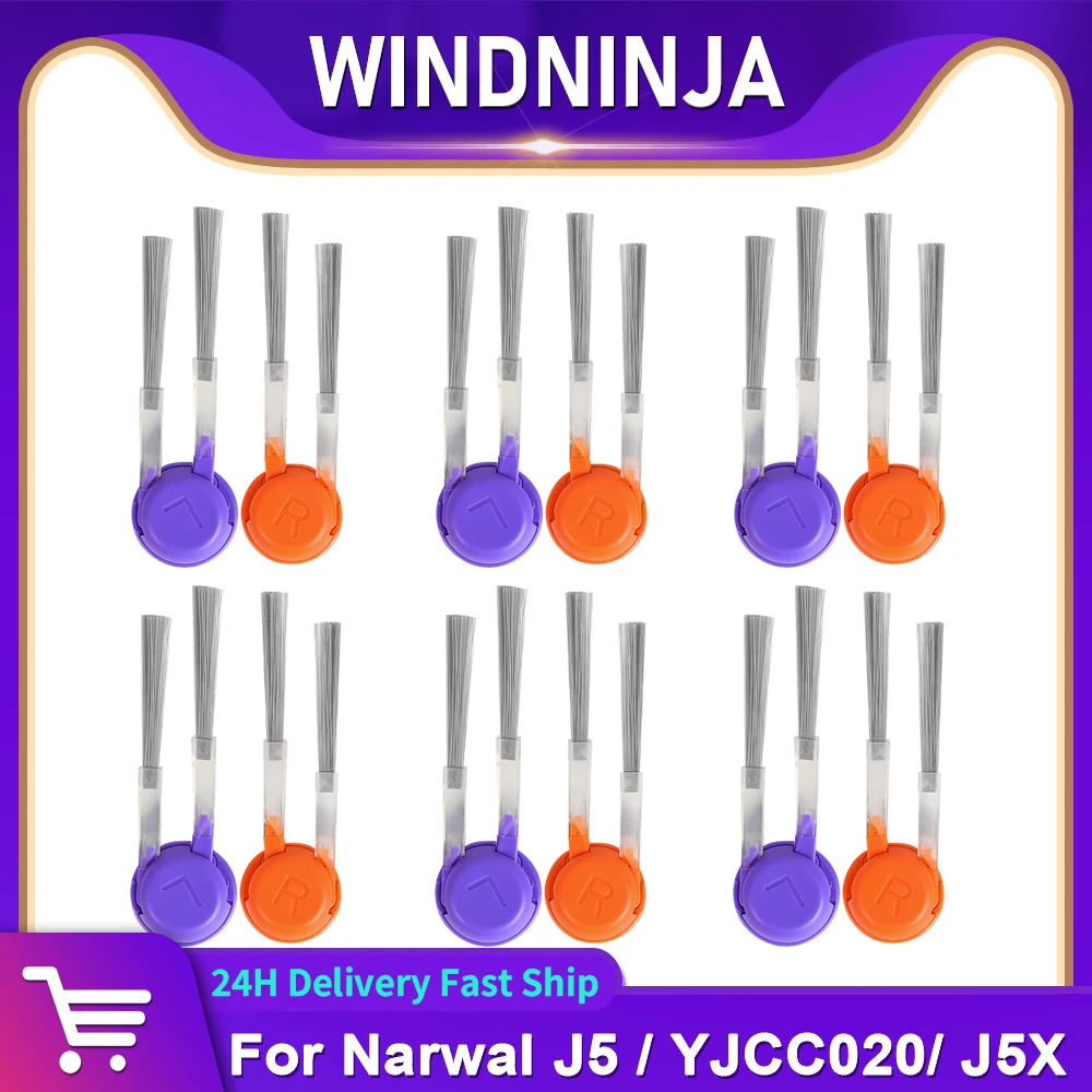 Side Brush For Narwal Flow Pro/J5/J5X/YJCC020/Freo Z10 Ultra Vacuum Parts Replacement Anti-Tangle Side Brush  Accessories