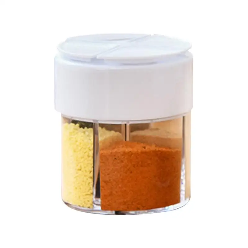 4-in-1 Empty Seasoning Bottles Transparent Kitchen Seasoning Jars Multi-Functional Sugar Storage Bottles With Lid For Seasoning