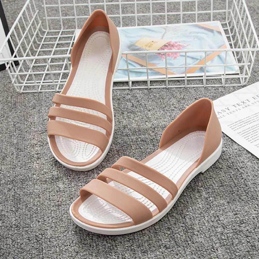 

Женские пляжные сандалии без шнуровки для лета, летних каникул, женские повседневные шлепанцы на плоской подошве. Идеальная обувь для пляжа и бассейна, летние путешествия.