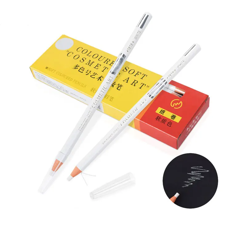 Waterproof Microblading Peel-off Water-Resistant White Eyebrow Pencil Microblading Eyebrow Pencil Makeup Position Tools