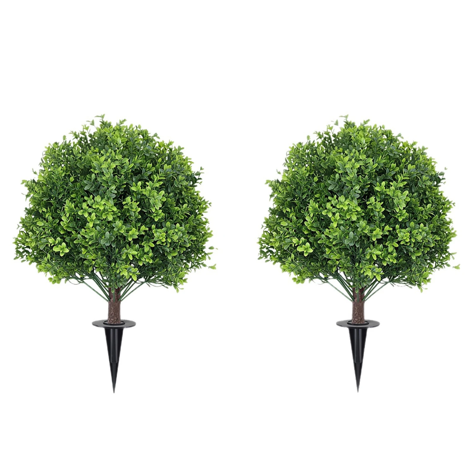 

2 шт., кустарники из искусственной зелени, уличные поддельные кустарники, зеленые растения, искусственный топиар, шариковые кусочки, растения 60 см для сада, двора