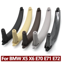 LHD RHD Interior Driver Door Armrest Panel Passenger Door Handle Inside Cover Trim For BMW X5 X6 E70 E71 E72 2007-2014