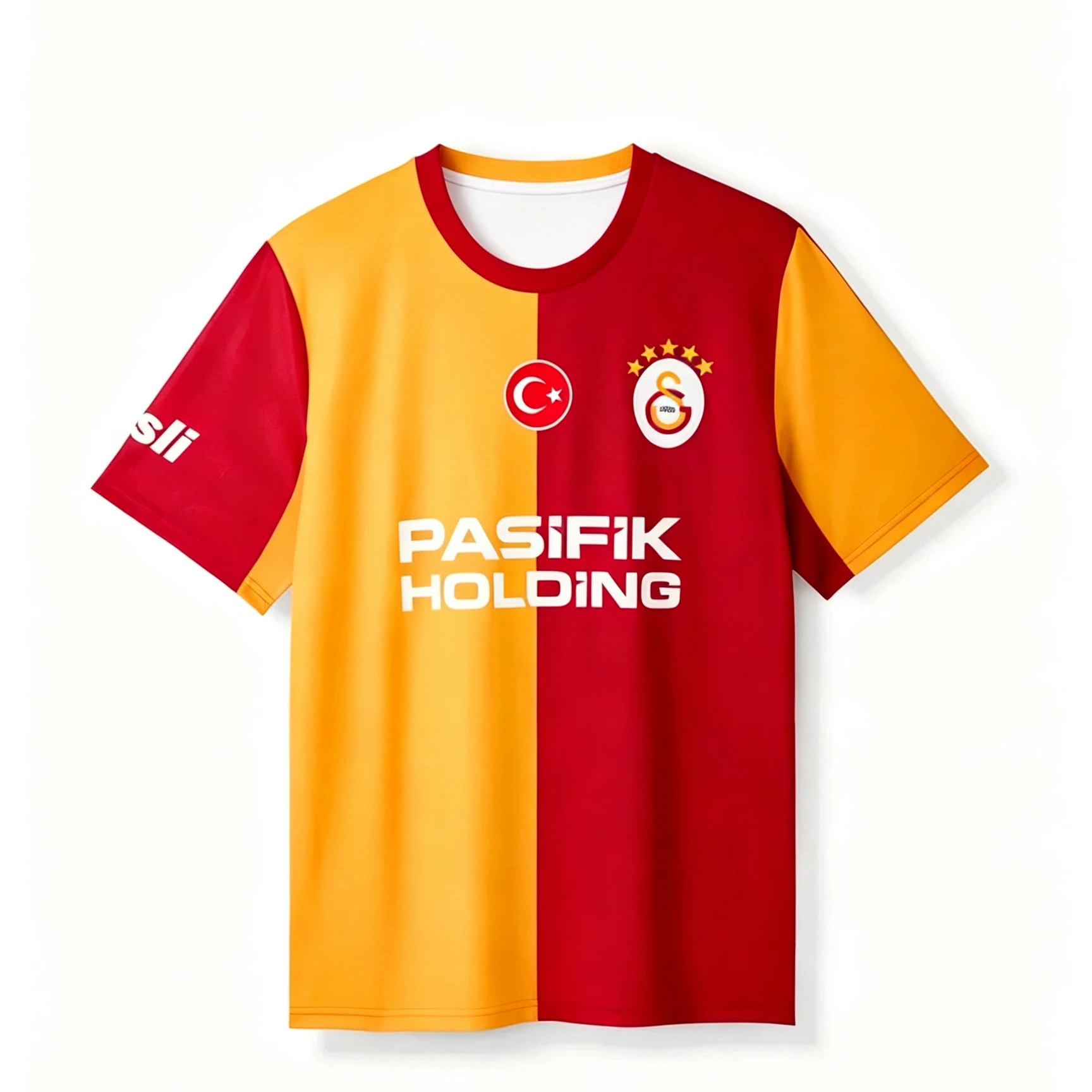 Image of 26-27 Galatasaray Fußballtrikot, Herren Sommer Neu 3D-Druck Sport-T-Shirt, Atmungsaktives Schnelltrocknendes Trainings-Sweatshirt