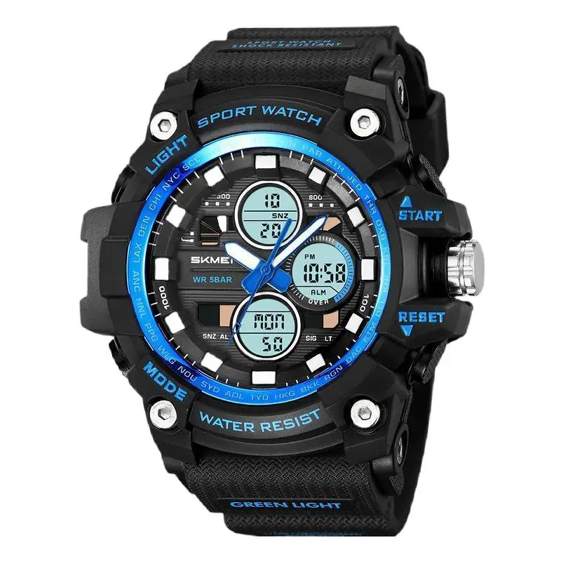 SkmeiМужские водонепроницаемые электронные часы Стильные и универсальные спортивные часы на открытом воздухе Подростковые студенческие электронные часы