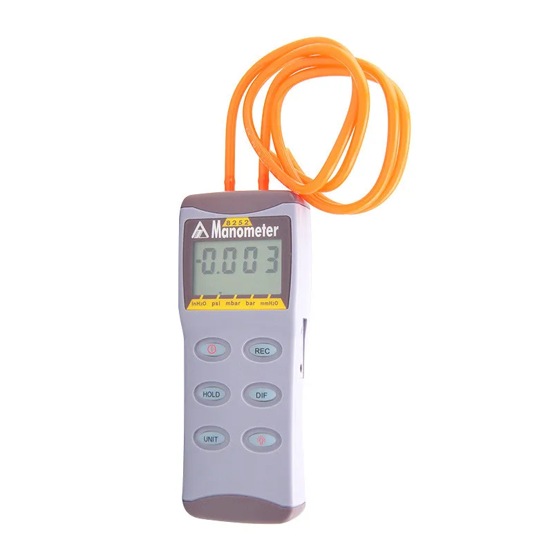 AZ8252 اختبار 2Psi قياس الضغط التفاضلي الرقمي AZ-8252 مقياس الضغط الإلكتروني الضغط العالي