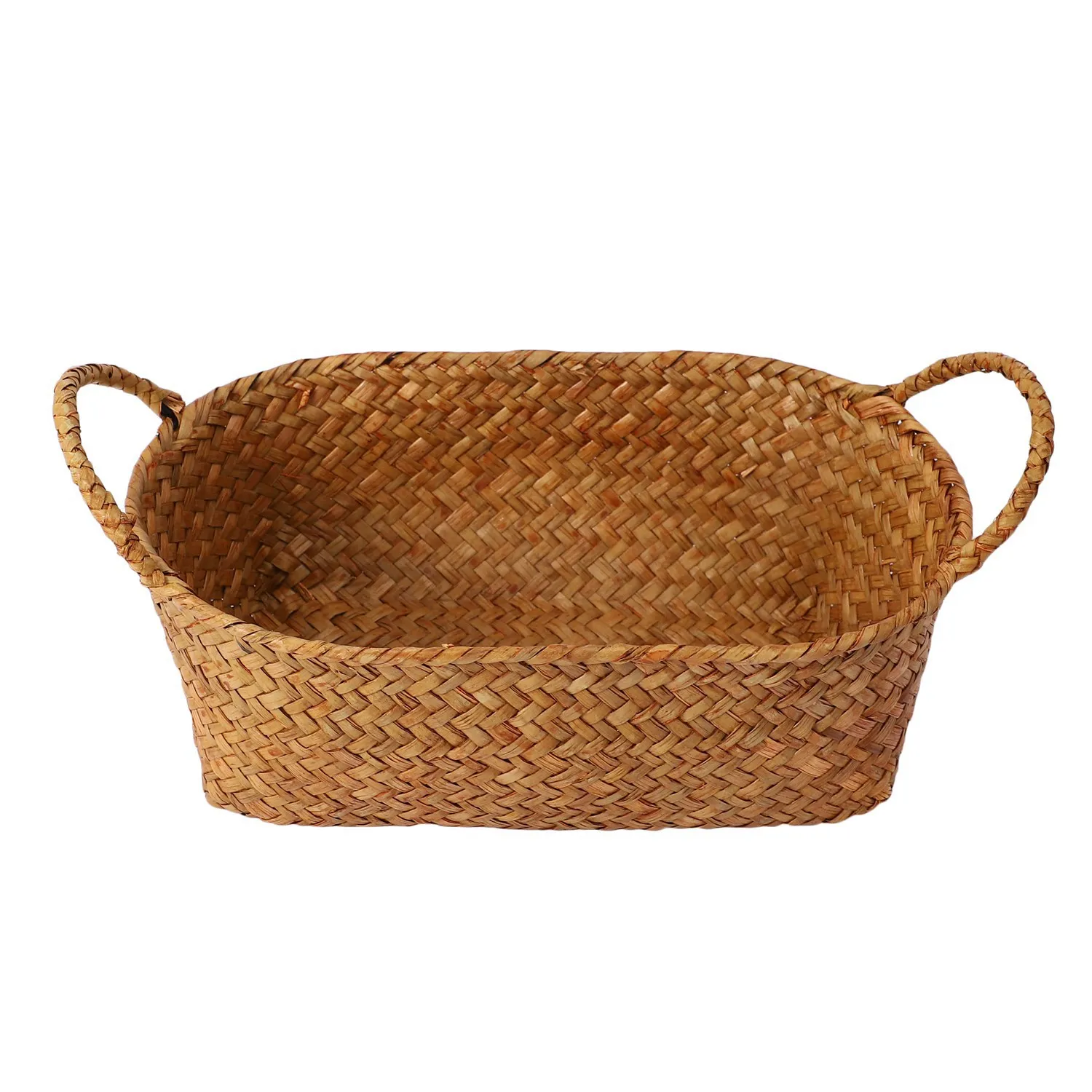 Storage Basket for Kitchen Handmade Fruit Dish Rattan Picnic Food Bread Loaf Sundries Neatening Container Case Medium