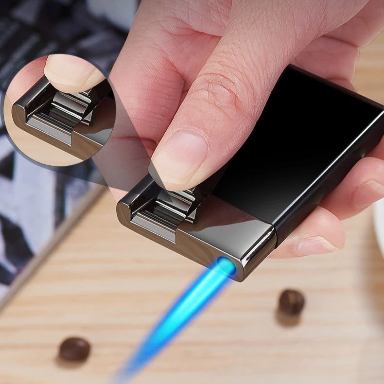 

Newly Upgraded Press-ignition Direct-flush Windproof Compact Lighter Convenient and Powerful Lighter Cigarette Accessory