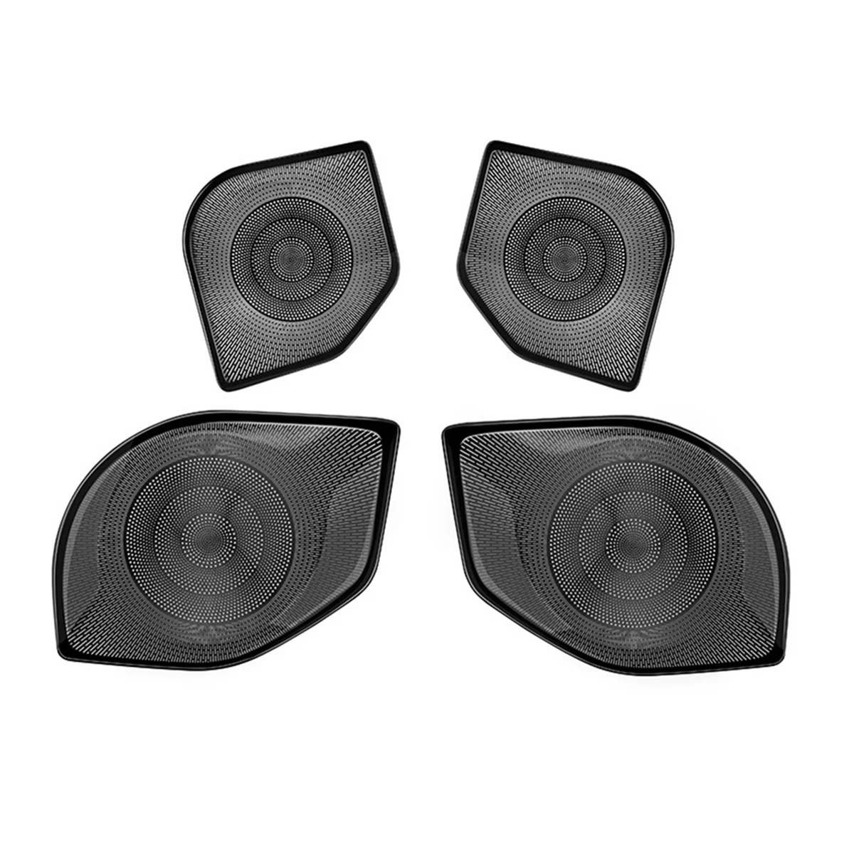 Car Stainless Steel Door Sound Speaker Horn Panel Trims Audio Loudspeaker Cover for TOYOTA TACOMA 2024 Black