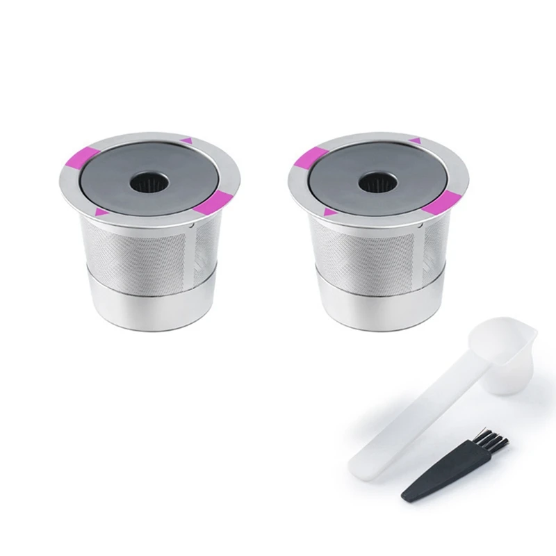 2PCS Stainless Steel Coffee Capsule Cup Reusable K Cup For Keurig K-Mini PLUS Coffee Filter