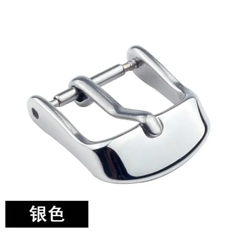 مشبك ساعة من الفولاذ المقاوم للصدأ لحزام جلدي وإبزيم دبوس وإبزيم حزام ذهبي وفضي وذهبي وردي وإكسسوارات أزرار