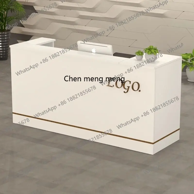 Bancone cassiere Semplice e moderno Negozio di abbigliamento Salone di bellezza Negozio di tè al latte Tavolo Reception del negozio